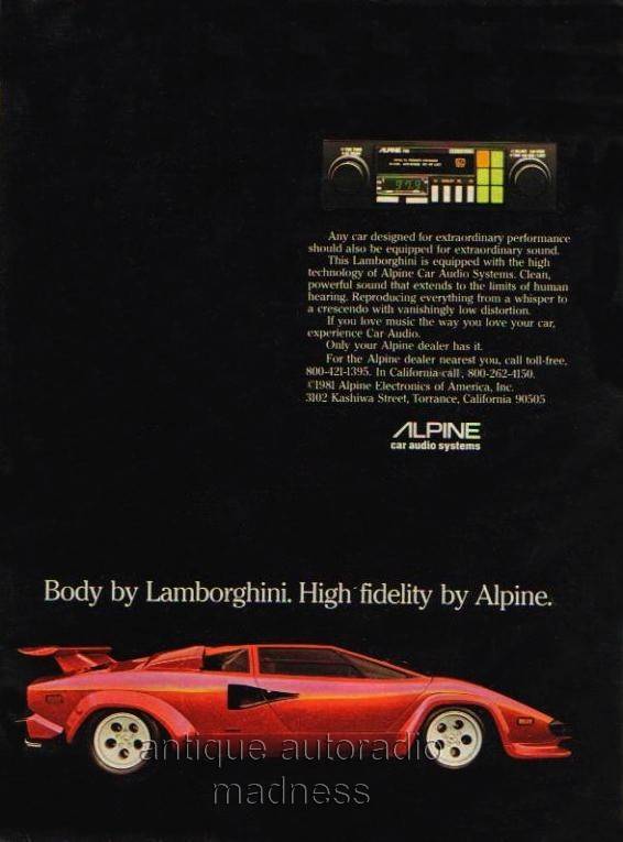 ALPINE advertisement 1980